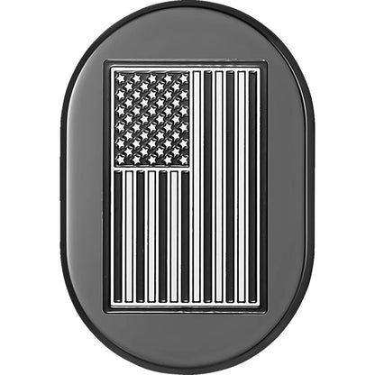 Cubierta de antena - Cubierta de antena - Guardabarros trasero izquierdo - Bandera estadounidense con corte en contraste - Negro