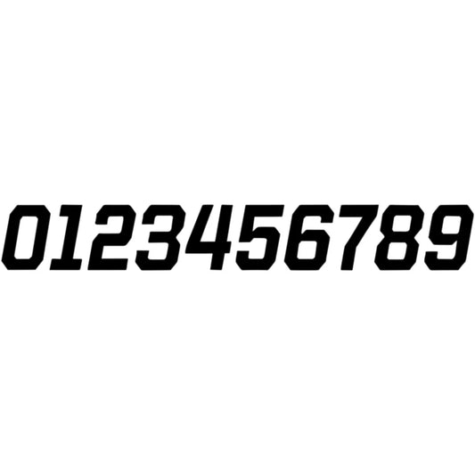 Race Number Plate - #1 - Black - 4"