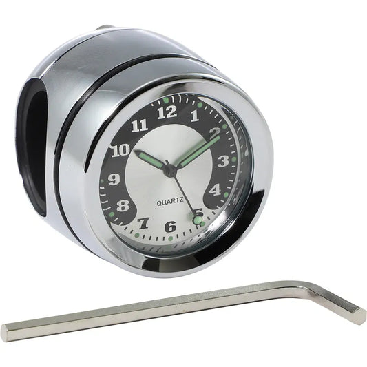 Handlebar Mount Clock - Chrome - For 1" Bar