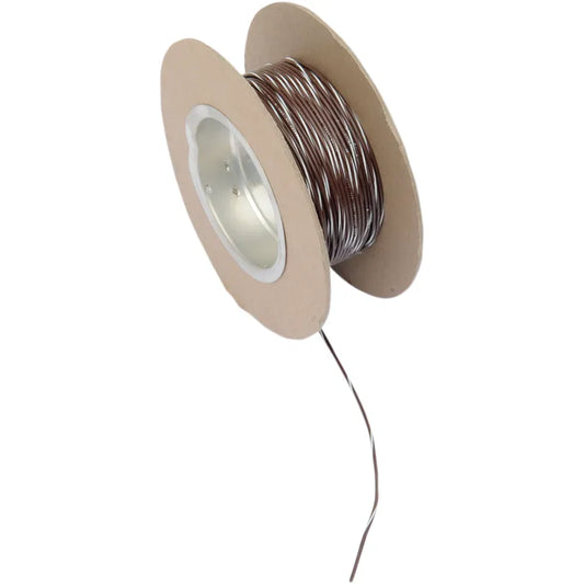100' Wire Spool - 18 Gauge - Brown/White