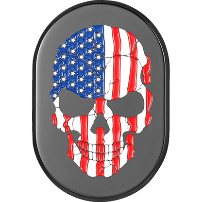Cubierta de antena - Cubierta de antena - Guardabarros trasero derecho - Calavera con bandera estadounidense - Negro