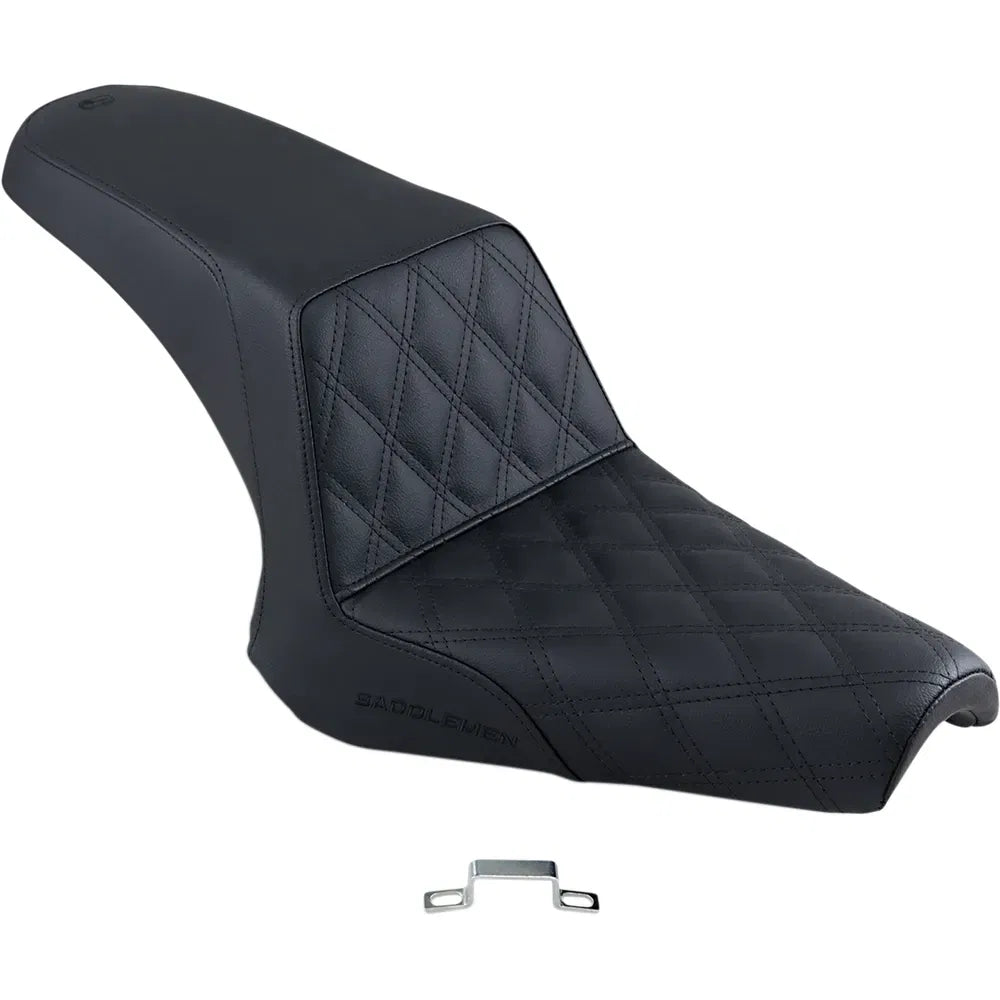 Step Up Seat - Front Lattice Stitched - Black