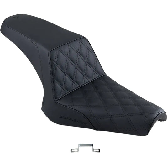 Step Up Seat - Front Lattice Stitched - Black