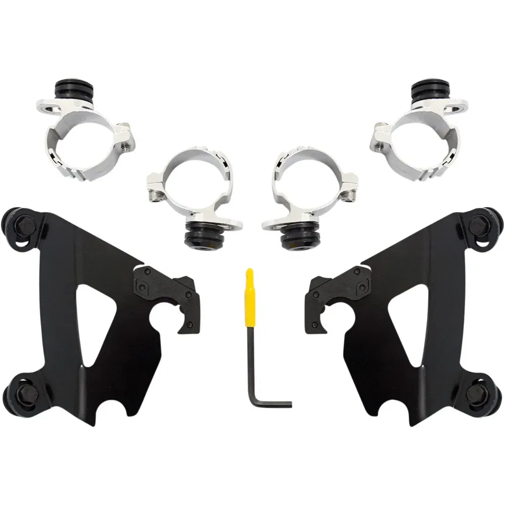 Kit de herrajes Cafe Fairing Trigger-Lock - Kit de montaje Cafe - Negro - XL/XG