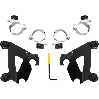 Kit de herrajes Cafe Fairing Trigger-Lock - Kit de montaje Cafe - Negro - XL/XG