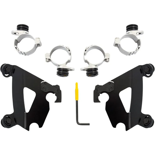 Kit de herrajes Cafe Fairing Trigger-Lock - Kit de montaje Cafe - Negro - XL/XG