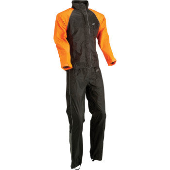 Traje impermeable para dama Z1R - negro/naranja