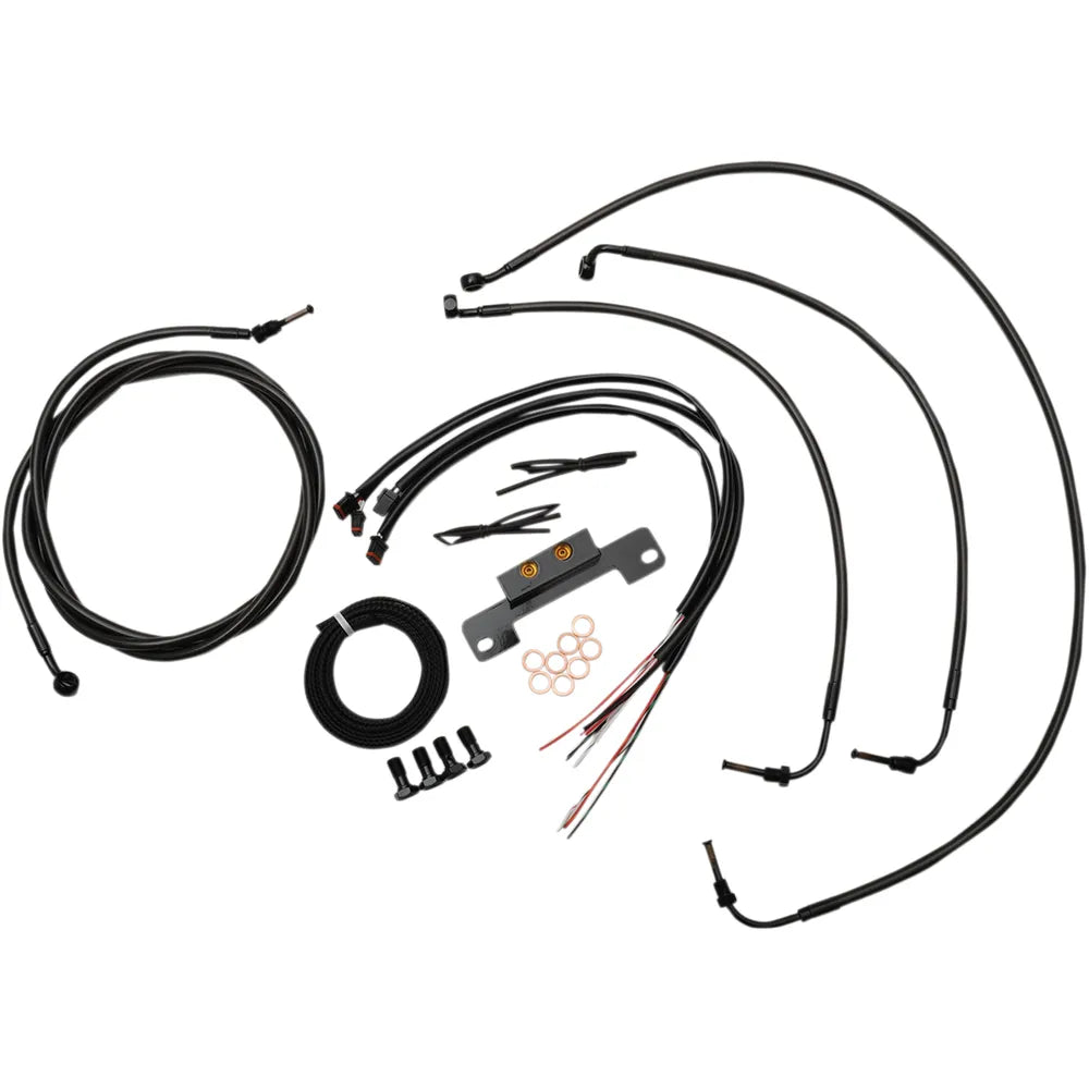 Cable Kit - 12" - 14" Ape Hanger Handlebars - Midnight