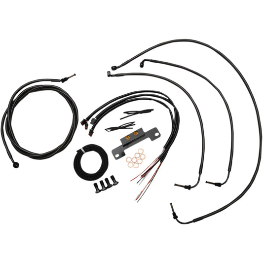 Cable Kit - 12" - 14" Ape Hanger Handlebars - Midnight