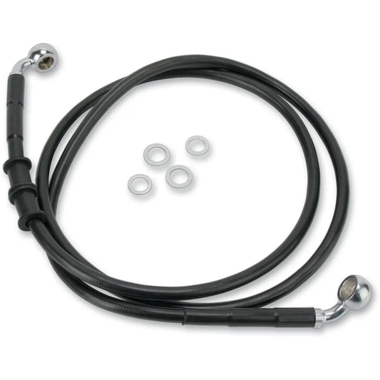 Brake Line - Front - Black - +6" - '10-'15 FXDWG