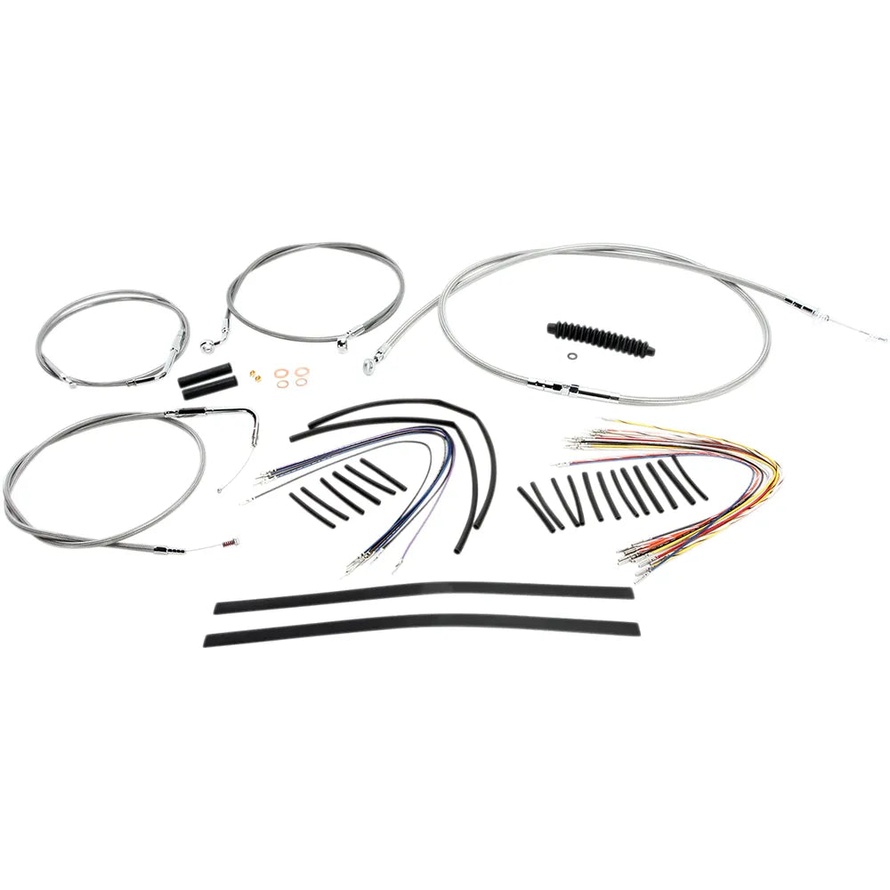 Kit de instalación de manillar XR - Kit de instalación de manillar XR - Colgadores Ape de 12"-14" - Dyna '96-'05 - Acero inoxidable