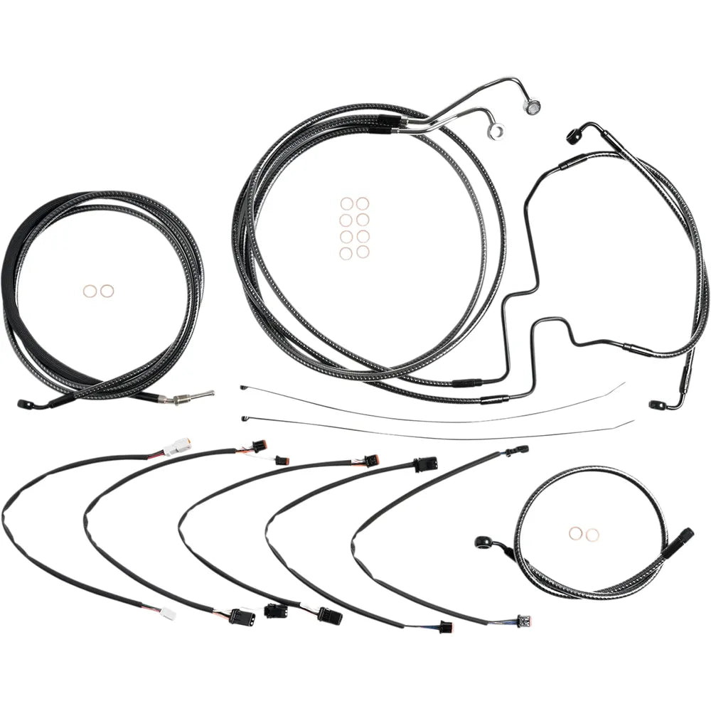 Kit de instalación de manillar de diseñador KARBONFIBR - Kit de instalación de manillar de diseñador KARBONFIBR - 12"-14" - FLHRXS '17-'20