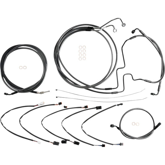 Kit de instalación de manillar de diseñador KARBONFIBR - Kit de instalación de manillar de diseñador KARBONFIBR - 12"-14" - FLHRXS '17-'20