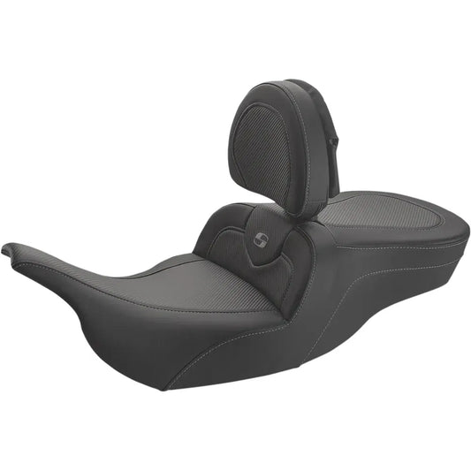 Asiento de fibra de carbono Roadsofa™ - Asiento de fibra de carbono Roadsofa™ - con respaldo - Liso - FLH/FLT '97-'07