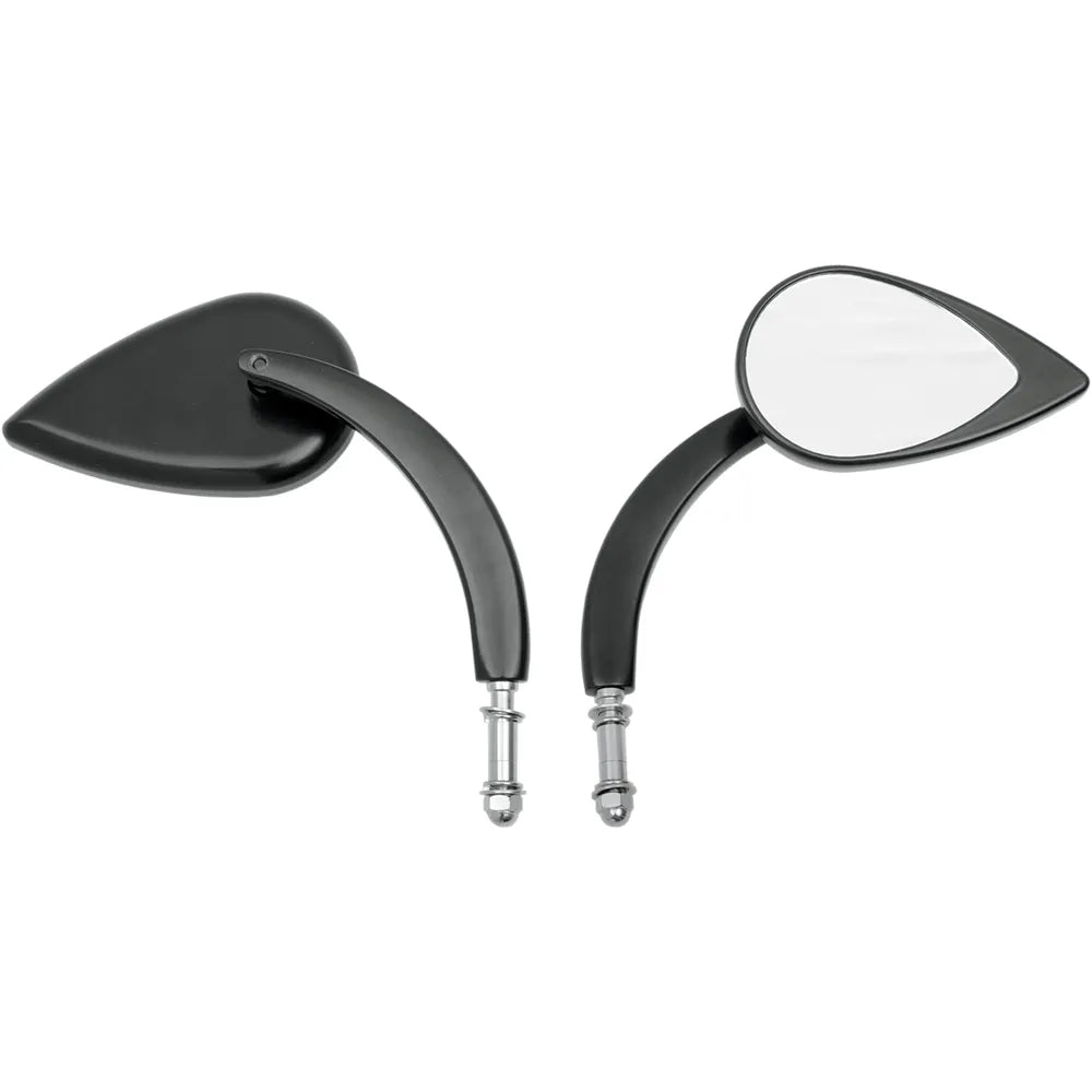 Mirror - Tear Drop - Black - Long Stem