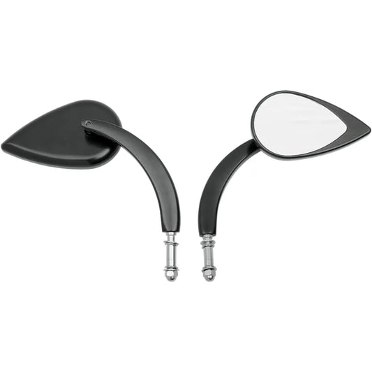 Mirror - Tear Drop - Black - Long Stem
