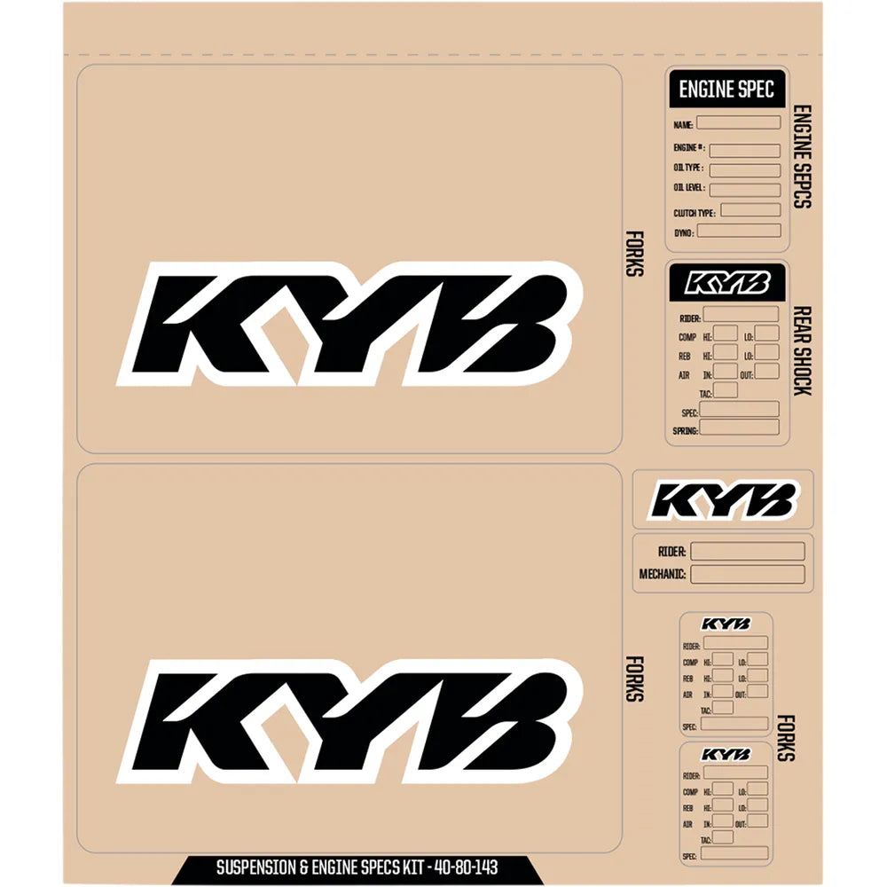 KYB Decal Kit - Black