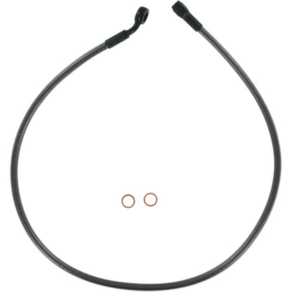 Kit de línea de freno superior delantero trenzado sin ABS de longitud alternativa Designer Series - Línea de freno - 10 mm-35° - 29" - Black Pearl