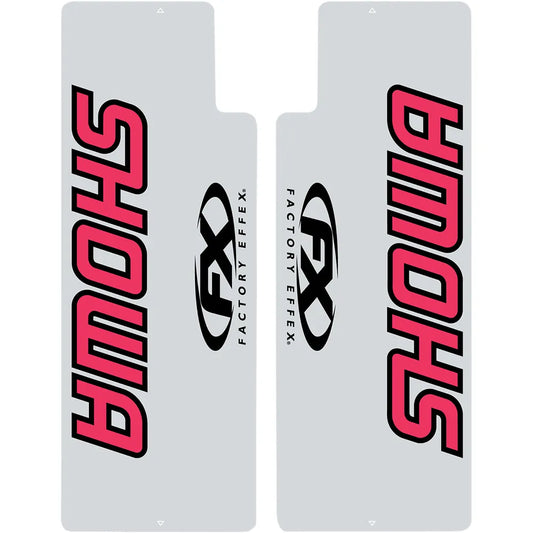 Fork Shield Decal - Showa - Red