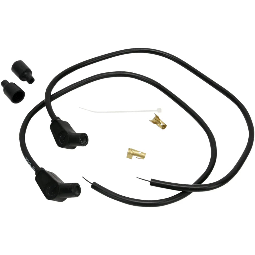 Universal Spark Plug Wire Kit - 135 degree - Black