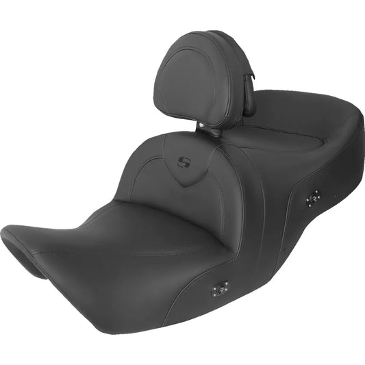 Asiento RoadSofa™ con calefacción - Asiento RoadSofa™ - con respaldo - Negro con costuras negras - Calefacción - GL1800 '01-'10