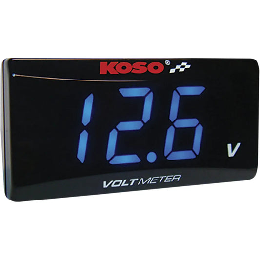 Super Slim Volt Meter - Blue Digits - 2.22" W x 1.06" H x 0.43" D