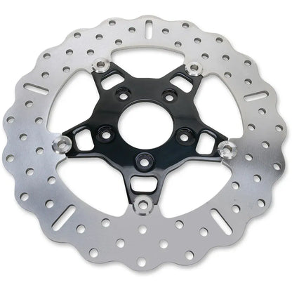 Rotor de freno delantero de acero inoxidable serie FSD para Big Twins - Rotor de freno - Portador negro