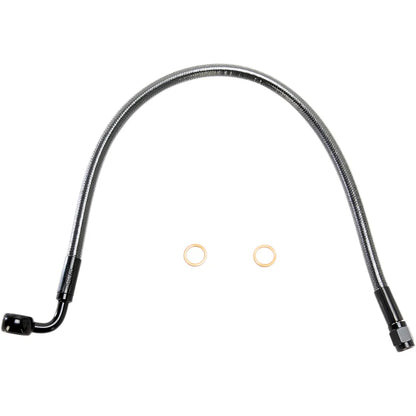 Kit de línea de freno delantero específico para ABS Designer Series de longitud alternativa - Línea de freno - 10 mm-90° - 17" - Black Pearl