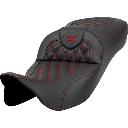Asiento RoadSofa™ de alcance extendido - Asiento Roadsofa™ de alcance extendido - Costura de celosía - Costura roja - sin respaldo - FL '08-'24