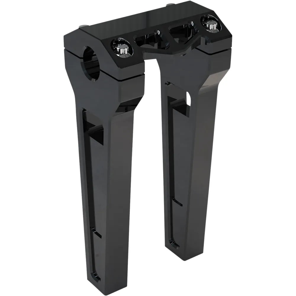 Risers - Straight - 8" - 1" Clamping - Black Anodized