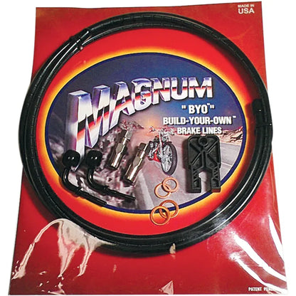 Kit de línea de freno BYO® Build-Your-Own® - Kit de línea de freno - Disco doble - 12 mm - 35° - 7' - Acero inoxidable negro