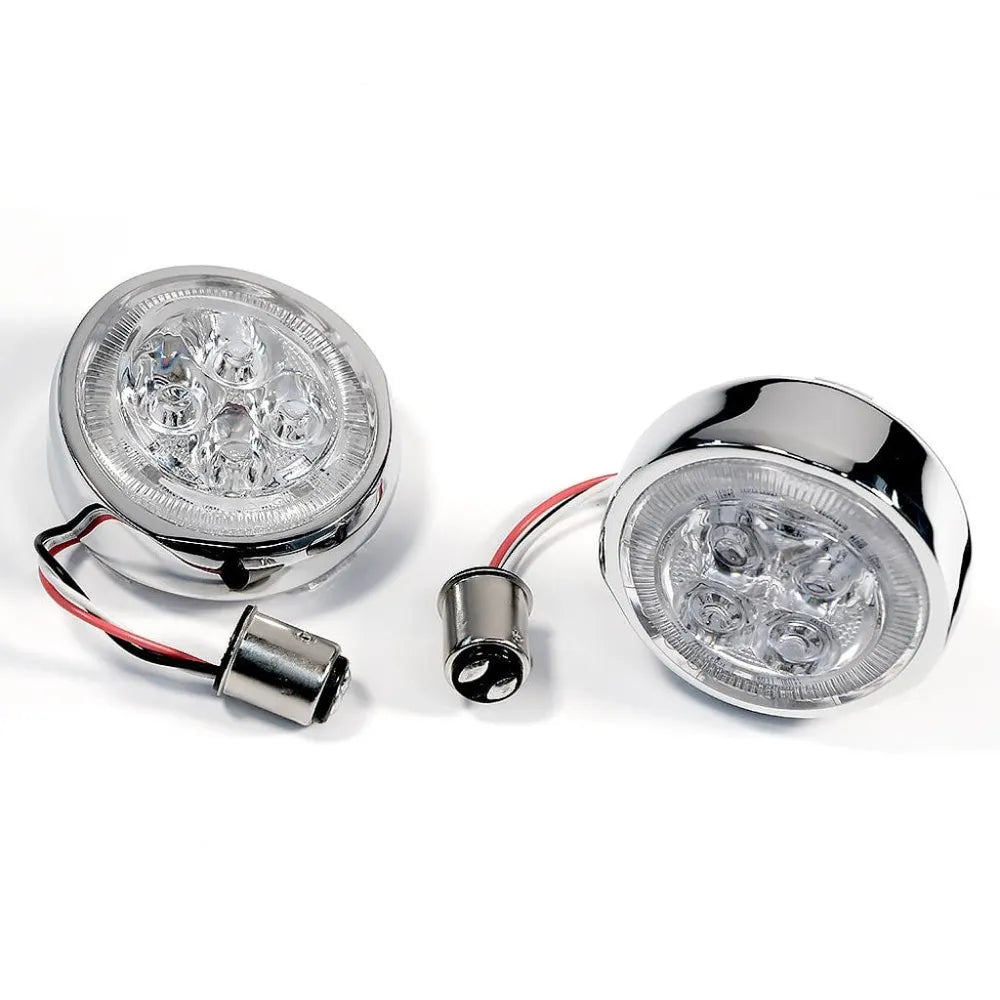 Insertos de direccionales traseras LED - cromo/luz roja