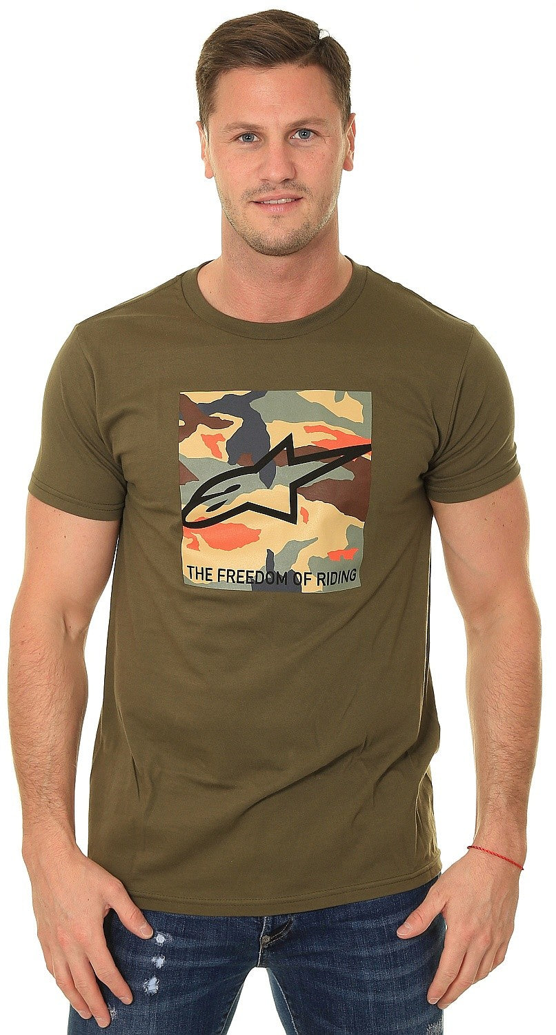 Playera Alpinestars Free Camo - Verde Militar