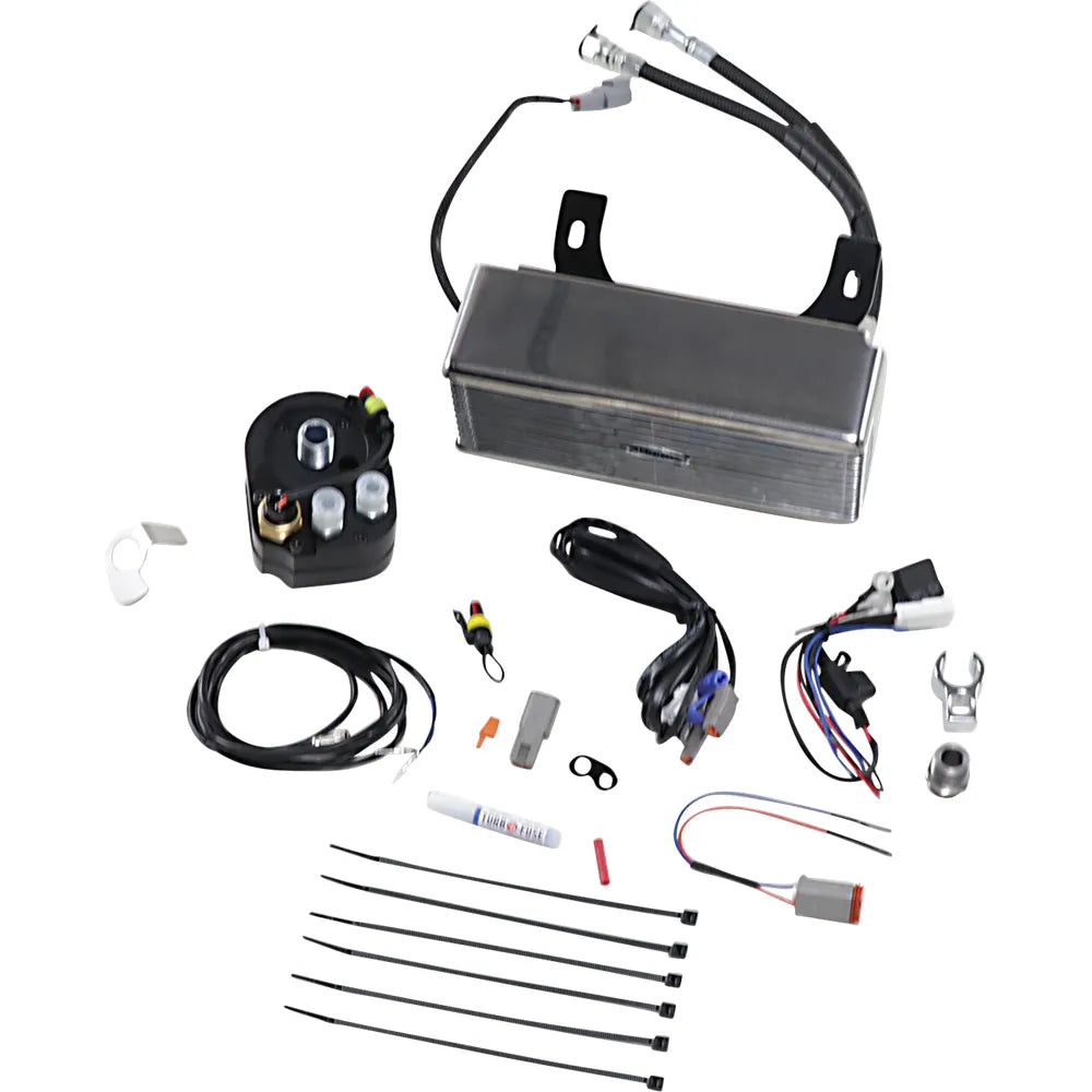 Oil Cooler Kit - Chrome - Below Regulator Mount