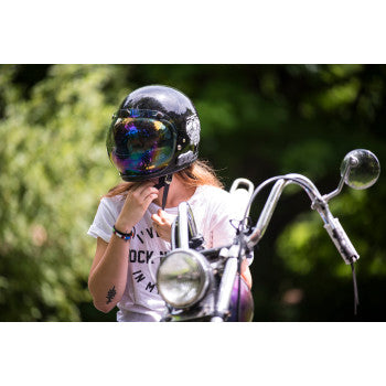 Mica para casco Biltwell Anti-Fog Bubble Shield Cromo Arco Iris