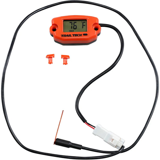 Universal Temperature Meter - Surface Mount - Black - 8 mm