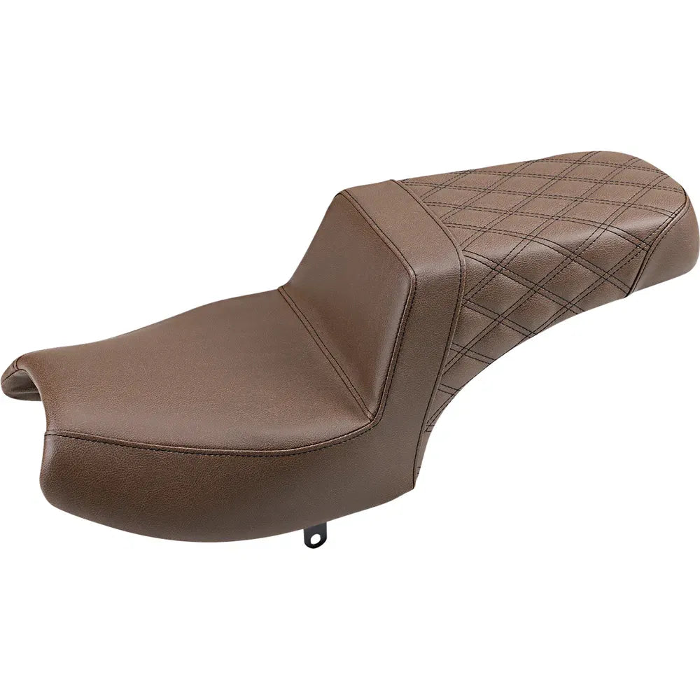 Step Up Seat - Passenger Lattice Stitched - Brown - Indian