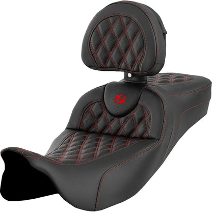 Asiento de alcance extendido Roadsofa™ - Asiento de alcance extendido Roadsofa™ - Costura de celosía - Costura roja - con respaldo - FL '08-'24