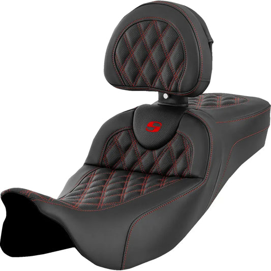 Asiento de alcance extendido Roadsofa™ - Asiento de alcance extendido Roadsofa™ - Costura de celosía - Costura roja - con respaldo - FL '08-'24