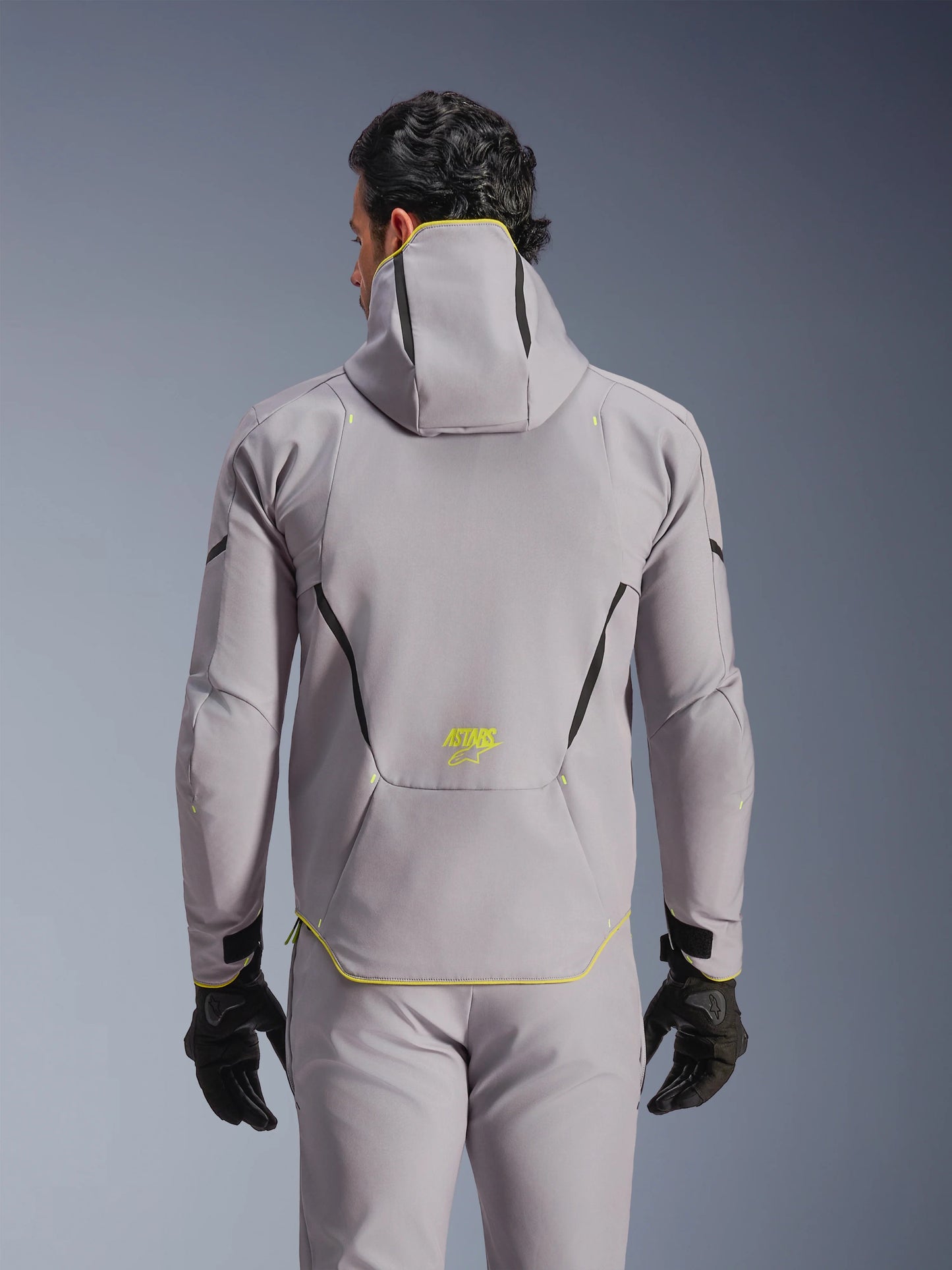 Chamarra Alpinestars Aeroshell WP - Gris medio/Amarillo fluo