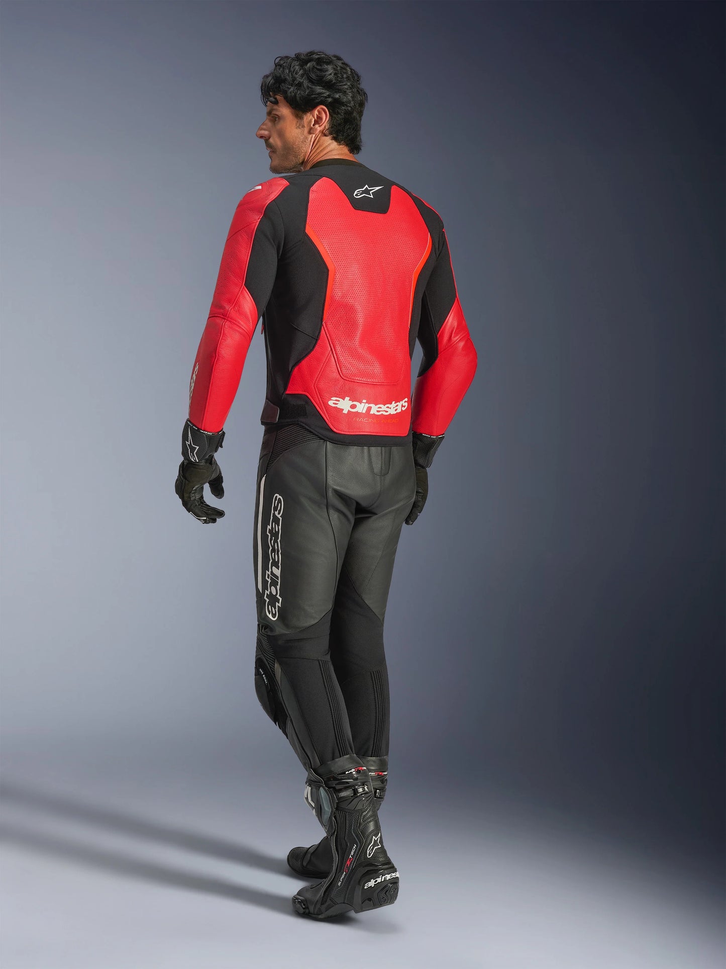 Chamarra de Piel Alpinestars GP Force v2 Airflow - Rojo