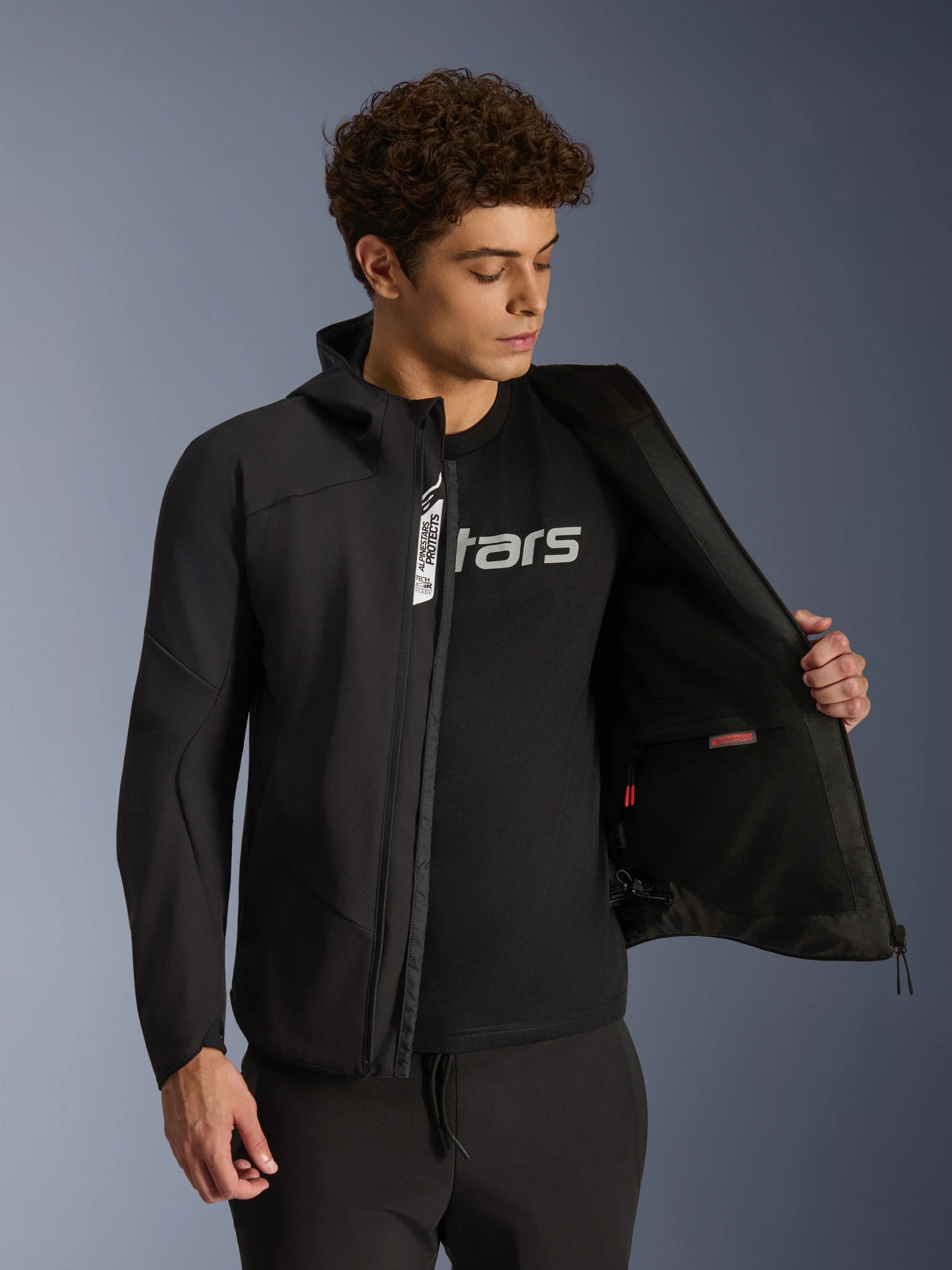 Chamarra Alpinestars Aeroshell WP - Negro