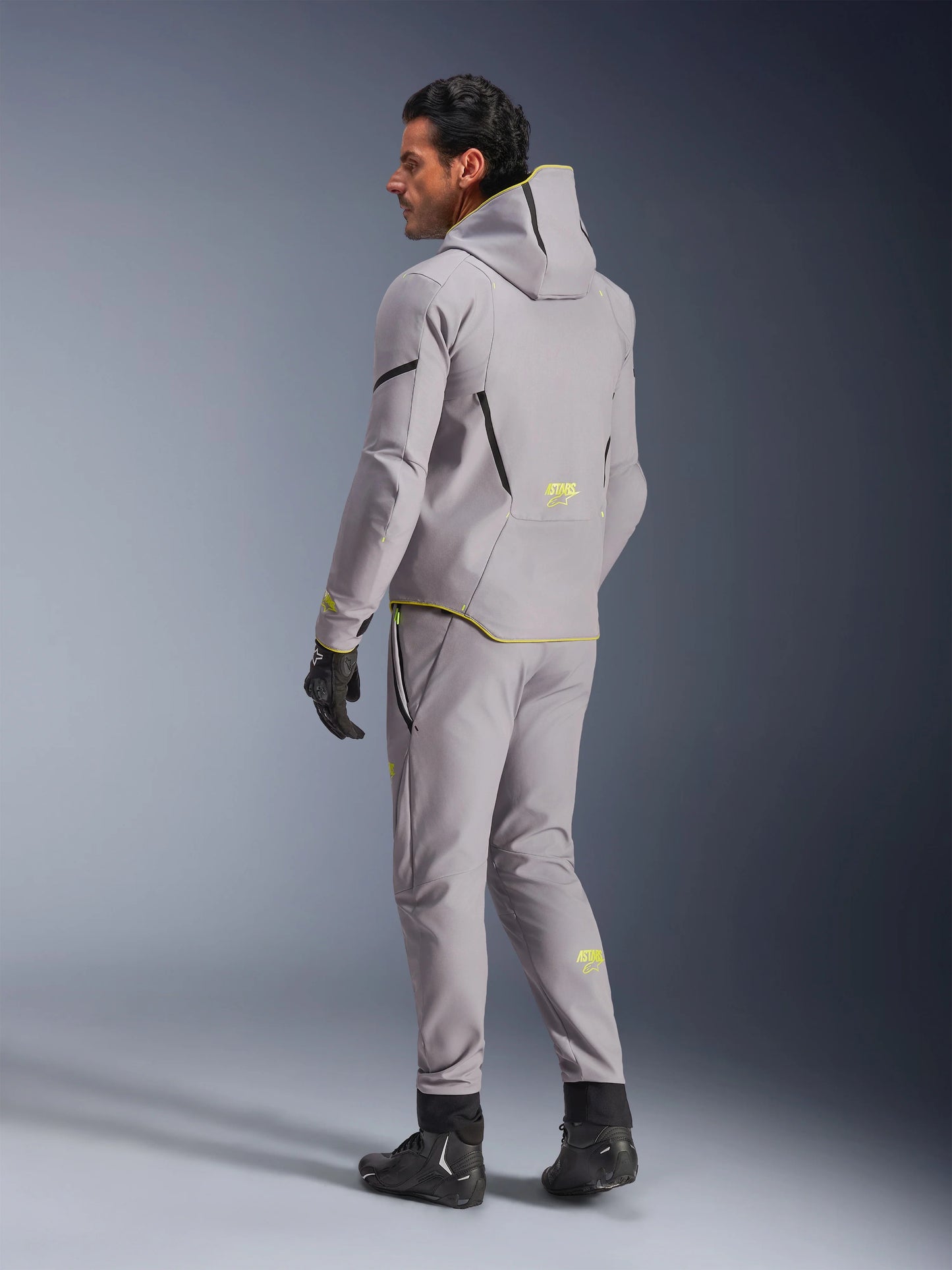 Chamarra Alpinestars Aeroshell WP - Gris medio/Amarillo fluo