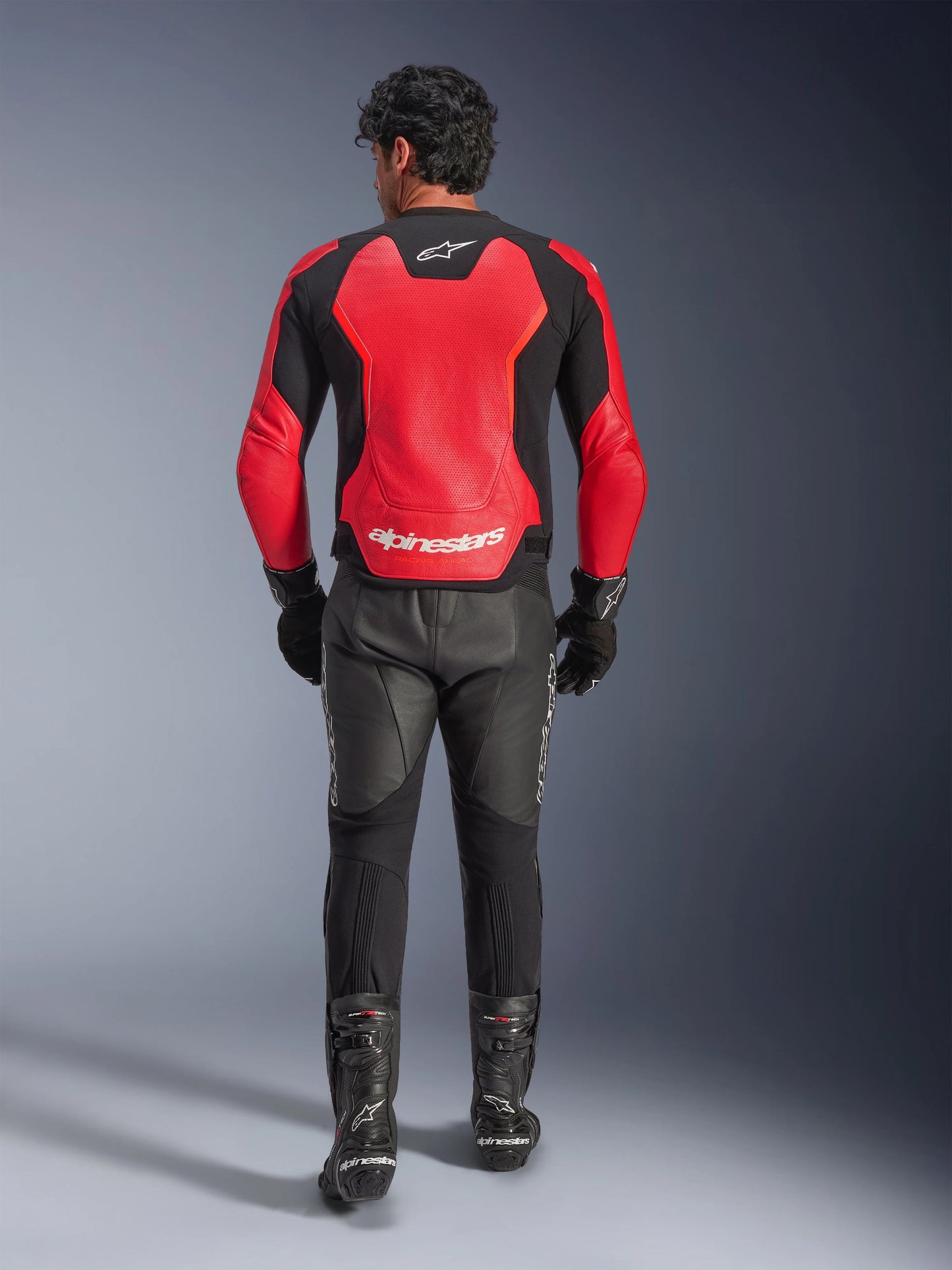 Chamarra de Piel Alpinestars GP Force v2 Airflow - Rojo