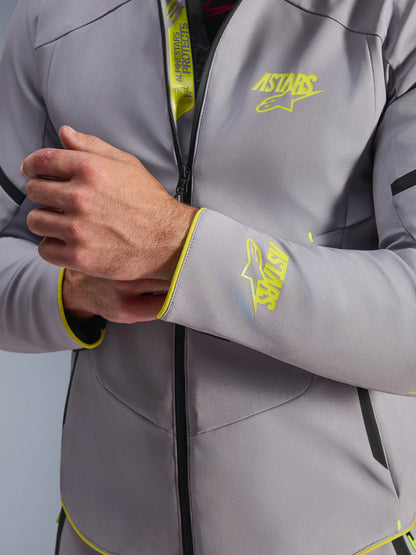 Chamarra Alpinestars Aeroshell WP - Gris medio/Amarillo fluo