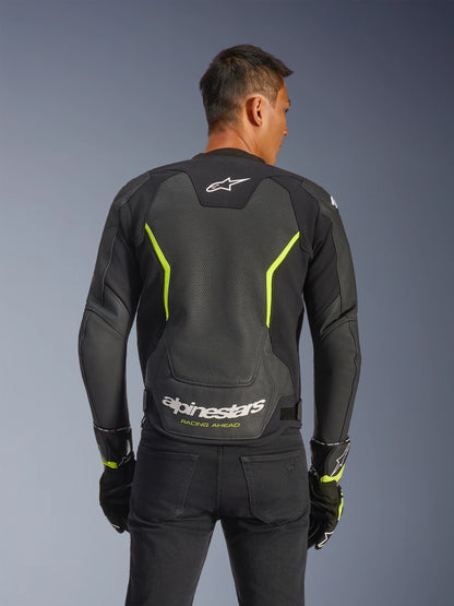 Chamarra de piel Alpinestars GP Force v2 Airflow - Negro/Verde