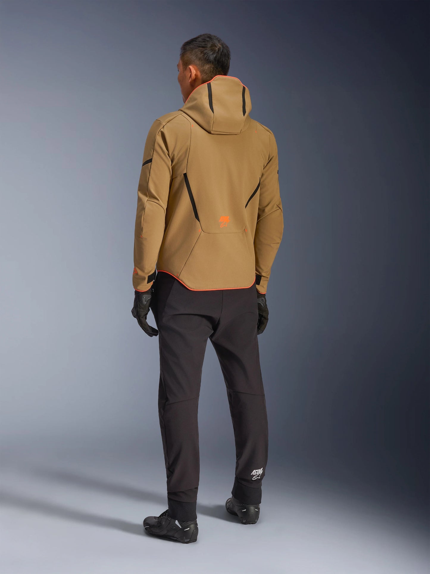 Chamarra Alpinestars Aeroshell WP - Caqui/Negro/Naranja fluo