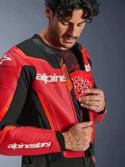 Chamarra de Piel Alpinestars GP Force v2 Airflow - Rojo