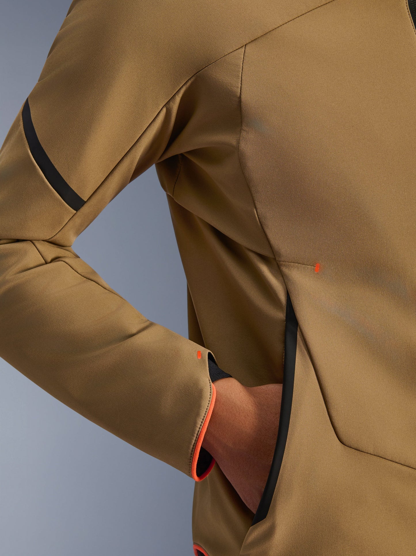 Chamarra Alpinestars Aeroshell WP - Caqui/Negro/Naranja fluo