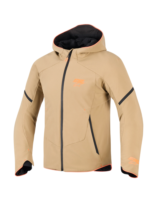 Chamarra Alpinestars Aeroshell WP - Caqui/Negro/Naranja fluo